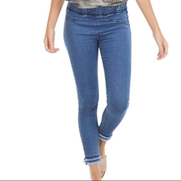 Mud Pie Blue Harlyn Fringe Jeans size Small D30 - Picture 2 of 9